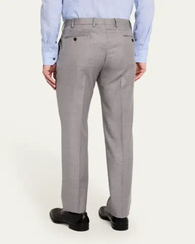 Giorgio Armani Men's Wool Flat-Front Trousers | Thumbnail 2 Giorgio Armani Men's Wool Flat-Front Trousers | Thumbnail 2
