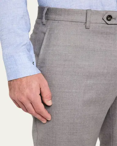 Giorgio Armani Men's Wool Flat-Front Trousers | Thumbnail 3 Giorgio Armani Men's Wool Flat-Front Trousers | Thumbnail 3