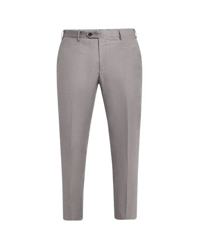Men's Wool Flat-Front Trousers
