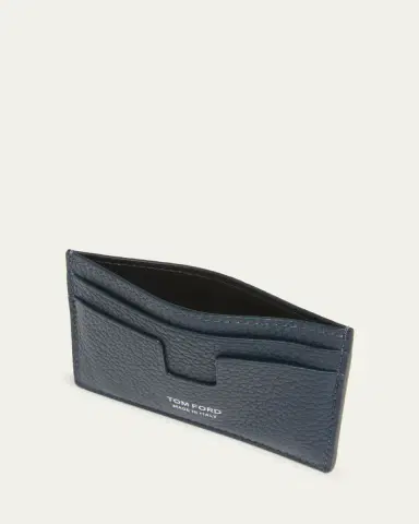 Tom Ford Men's T-Line Grained Leather Card Holder | Thumbnail 7 Tom Ford Men's T-Line Grained Leather Card Holder | Thumbnail 7