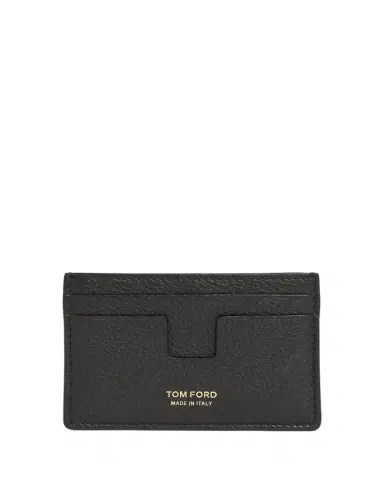 Tom Ford Men's T-Line Grained Leather Card Holder | Thumbnail 1 Tom Ford Men's T-Line Grained Leather Card Holder | Thumbnail 1