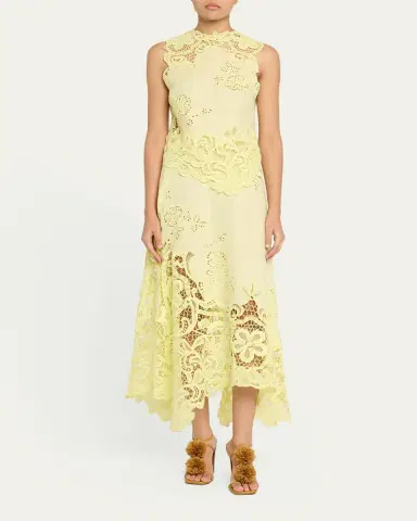 Ulla Johnson Rae Lace Linen Midi Skirt | Thumbnail 2