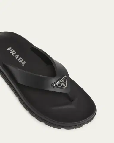Prada Rubber Thong Slide Sandals | Thumbnail 3