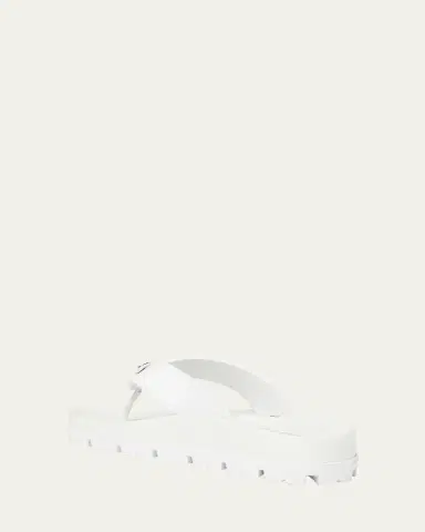 Prada Rubber Thong Slide Sandals | Thumbnail 4