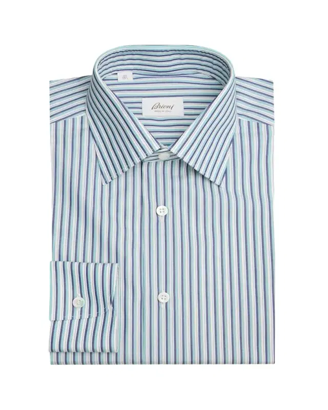 Men's Cotton Multi-Stripe Dress Shirt