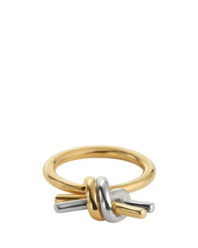 Bottega Veneta Two Tone Knot Ring