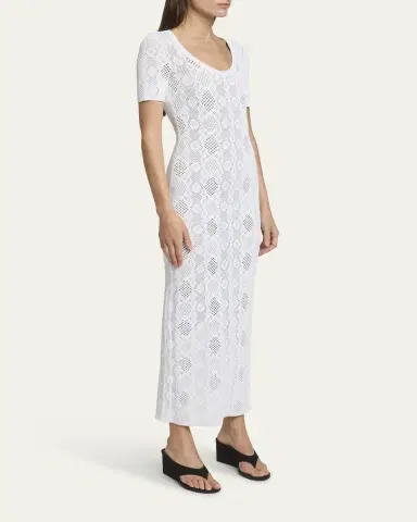 Alaïa Python Lace Knit Midi Dress | Thumbnail 4