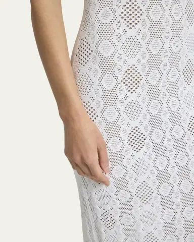 Alaïa Python Lace Knit Midi Dress | Thumbnail 5