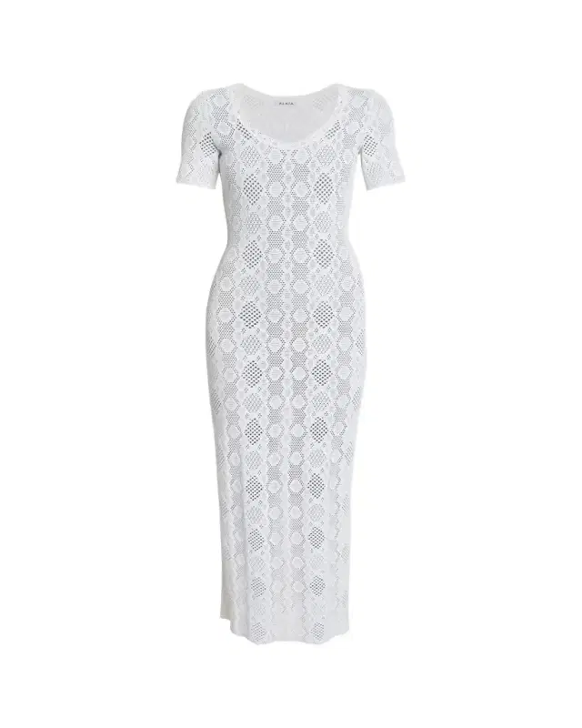 Python Lace Knit Midi Dress