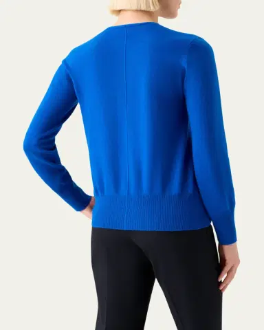 Akris V-Neck Pure Cashmere Knit Sweater | Thumbnail 3
