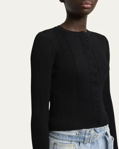 Proenza Schouler Currin Column Rib Button Down Top | Thumbnail 5