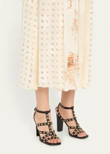 Ulla Johnson Bijou Studded Caged Block-Heel Sandals | Thumbnail 2 Ulla Johnson Bijou Studded Caged Block-Heel Sandals | Thumbnail 2