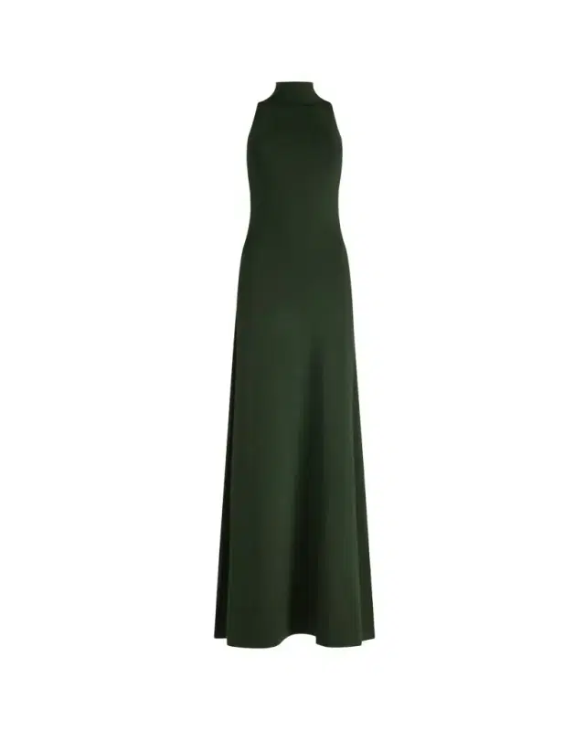 Altuzarra Neddie Turtleneck Metallic Knit Maxi Dress