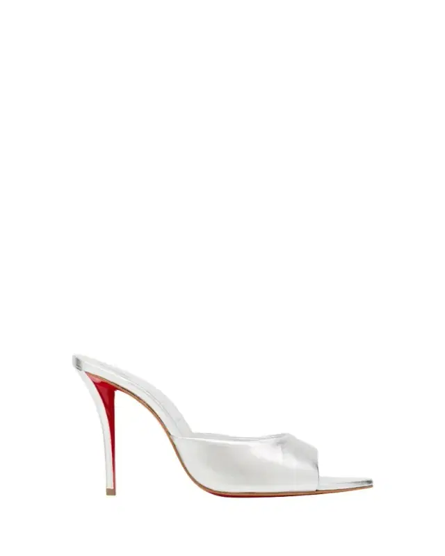100mm Miss Z Metallic Leather Mule Sandals