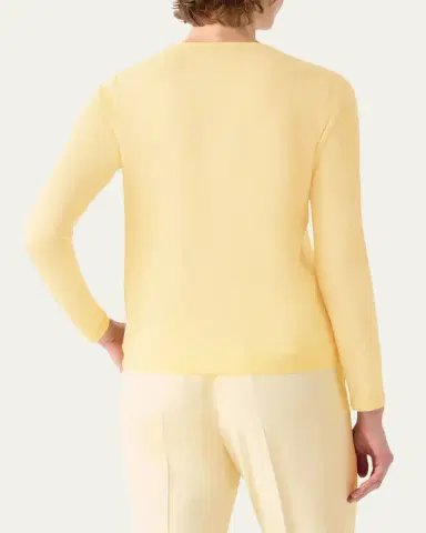 Akris Cashmere-Silk Crewneck Sweater | Thumbnail 3