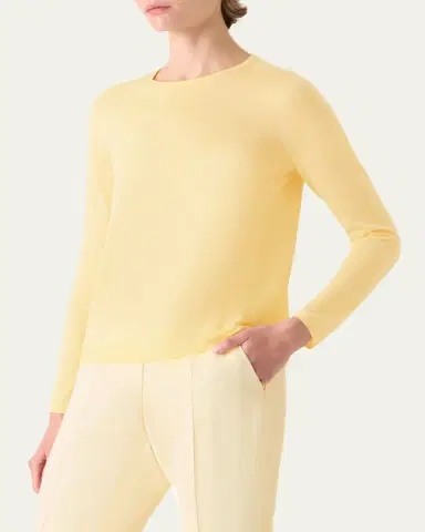 Akris Cashmere-Silk Crewneck Sweater | Thumbnail 4