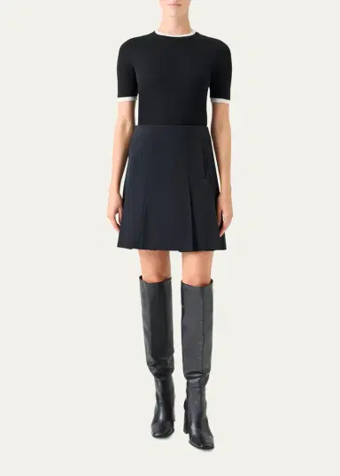 Akris punto Layered Short-Sleeve Knit Sweater | Thumbnail 2 Akris punto Layered Short-Sleeve Knit Sweater | Thumbnail 2