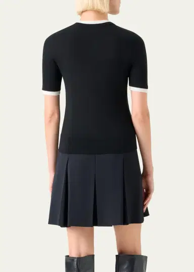 Akris punto Layered Short-Sleeve Knit Sweater | Thumbnail 3 Akris punto Layered Short-Sleeve Knit Sweater | Thumbnail 3