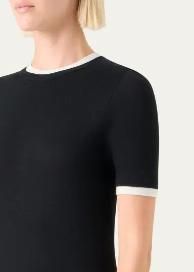 Akris punto Layered Short-Sleeve Knit Sweater | Thumbnail 5 Akris punto Layered Short-Sleeve Knit Sweater | Thumbnail 5