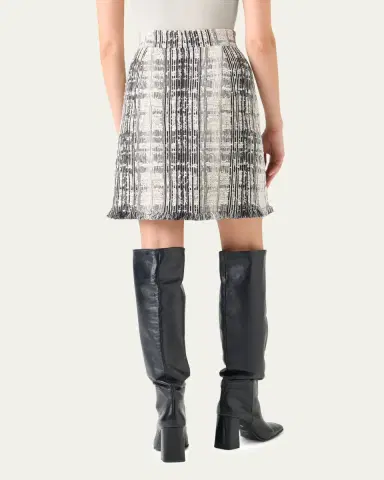 Akris punto Check Check Fringed Mini Skirt | Thumbnail 3 Akris punto Check Check Fringed Mini Skirt | Thumbnail 3