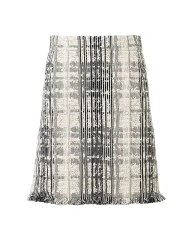 Akris punto Check Check Fringed Mini Skirt | Thumbnail 1 Akris punto Check Check Fringed Mini Skirt | Thumbnail 1