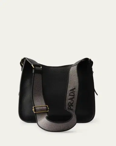 Prada Medium Daino Soft Leather Hobo Crossbody Bag | Thumbnail 3 Prada Medium Daino Soft Leather Hobo Crossbody Bag | Thumbnail 3