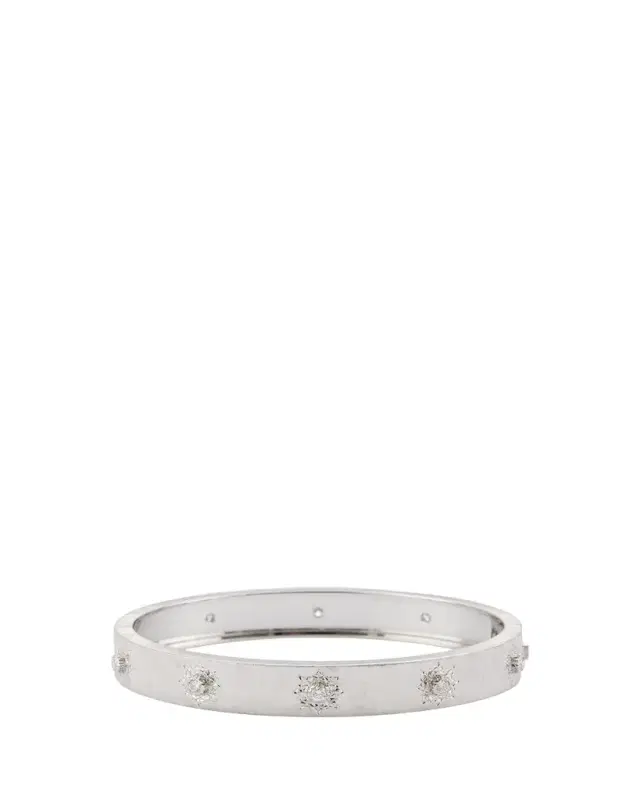 Buccellati Macri Classica 18K White Gold Bracelet with Diamonds