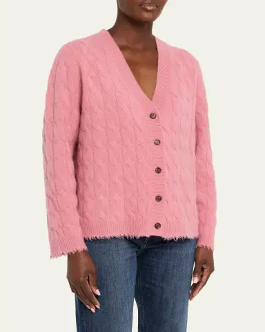 RE/DONE Cashmere Cable-Knit Cardigan | Thumbnail 4 RE/DONE Cashmere Cable-Knit Cardigan | Thumbnail 4