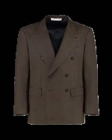 UMIT BENAN Men's Pietro Melange Wool Double-Breasted Blazer | Thumbnail 2 UMIT BENAN Men's Pietro Melange Wool Double-Breasted Blazer | Thumbnail 2