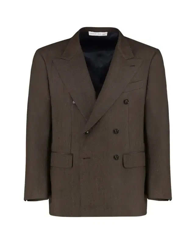 Men's Pietro Melange Wool Double-Breasted Blazer