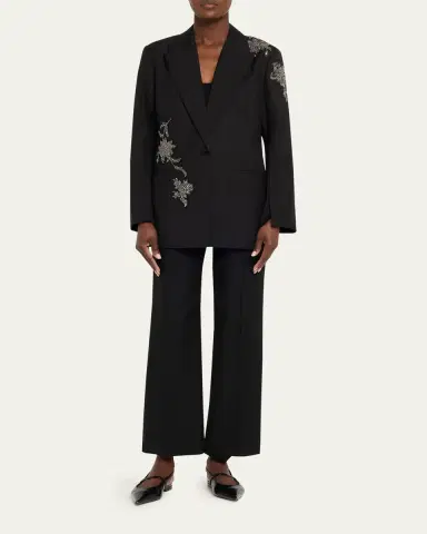 Kobi Halperin Lariz Single-Button Crystal Applique Jacket | Thumbnail 2