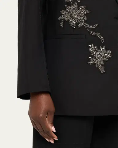 Kobi Halperin Lariz Single-Button Crystal Applique Jacket | Thumbnail 5