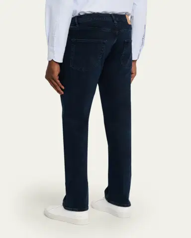 Jeanerica Men's Casual Dark Blue Denim Straight-Leg Jeans | Thumbnail 3