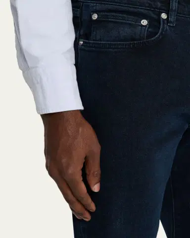 Jeanerica Men's Casual Dark Blue Denim Straight-Leg Jeans | Thumbnail 5
