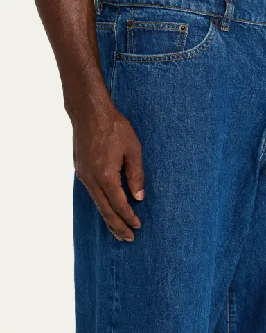 Jeanerica Men's Med Blue Denim Wide-Leg Jeans | Thumbnail 5
