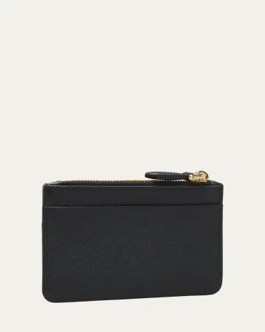 Prada Saffiano Card Case with Triangle Snap | Thumbnail 3
