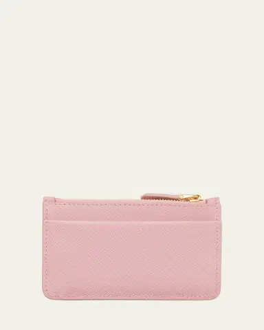 Prada Saffiano Card Case with Triangle Snap | Thumbnail 5