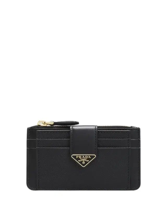 Prada Saffiano Card Case with Triangle Snap