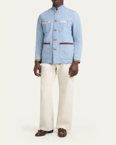 Valentino Garavani Men's Vaniteux VLogo Leather & Suede Tassel Loafers | Thumbnail 3 Valentino Garavani Men's Vaniteux VLogo Leather & Suede Tassel Loafers | Thumbnail 3