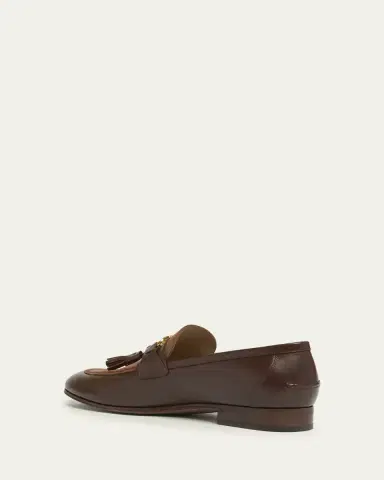 Valentino Garavani Men's Vaniteux VLogo Leather & Suede Tassel Loafers | Thumbnail 4 Valentino Garavani Men's Vaniteux VLogo Leather & Suede Tassel Loafers | Thumbnail 4