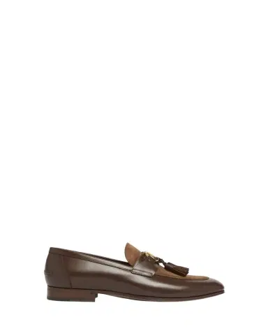 Valentino Garavani Men's Vaniteux VLogo Leather & Suede Tassel Loafers | Thumbnail 1 Valentino Garavani Men's Vaniteux VLogo Leather & Suede Tassel Loafers | Thumbnail 1