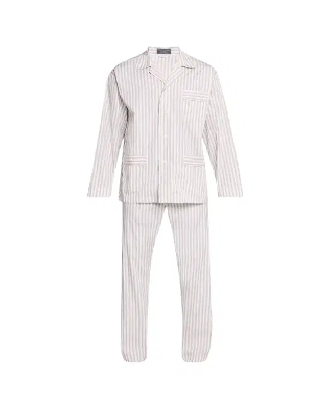Bergdorf Goodman Men's Cotton Pinstripe ong Pajama Set