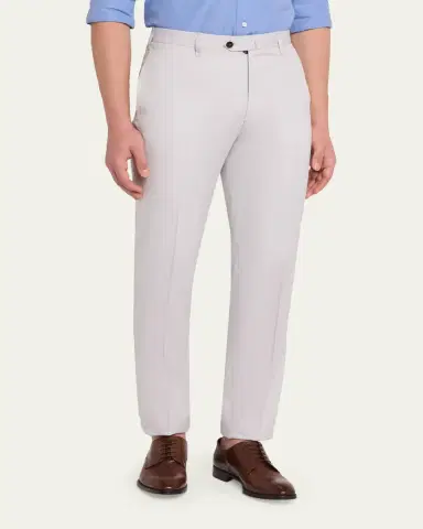 Cesare Attolini Men's Cotton-Wool Twill Pants | Thumbnail 4 Cesare Attolini Men's Cotton-Wool Twill Pants | Thumbnail 4