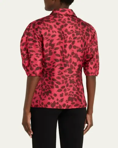 Gabriela Hearst Sansi Leaf-Print Silk Twill Top | Thumbnail 7