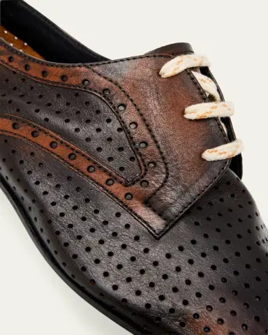 Dries Van Noten Perforated Leather Lace-Up Loafers | Thumbnail 5 Dries Van Noten Perforated Leather Lace-Up Loafers | Thumbnail 5