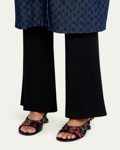 Dries Van Noten 75mm Embellished Satin Slide Sandals | Thumbnail 2