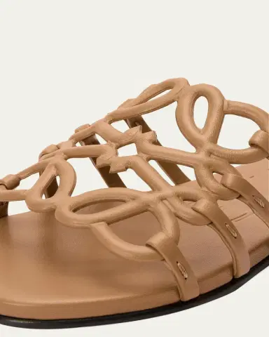 Loewe x Paula's Ibiza Petal Leather Anagram Slide Sandals | Thumbnail 7