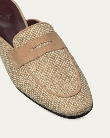 Bougeotte Raffia Loafer Mules | Thumbnail 3