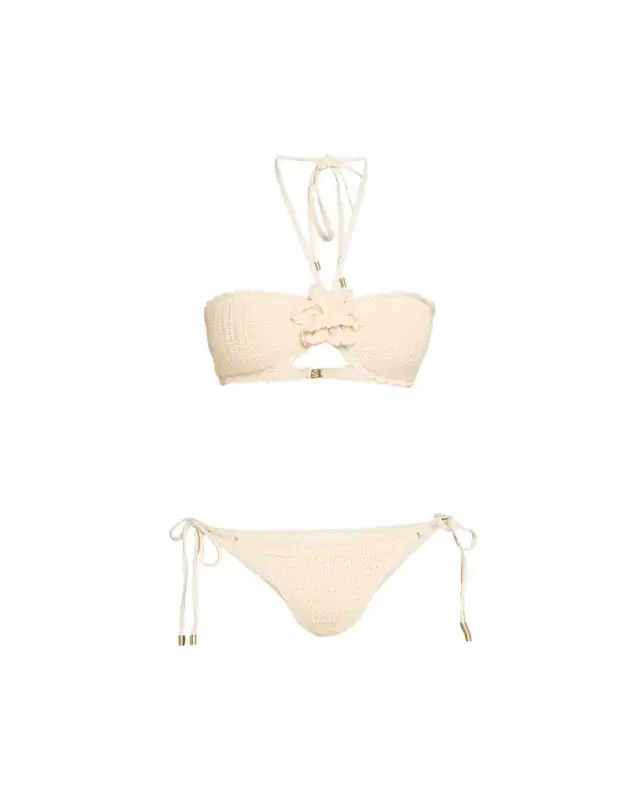 Awaken Crochet Flower Two-Piece Swimsuit
