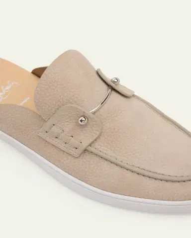 Christian Louboutin Men's Chanme Leather Slides | Thumbnail 5 Christian Louboutin Men's Chanme Leather Slides | Thumbnail 5